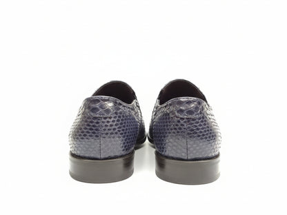 Men Python Snakeskin Oxford Shoes: Handmade Formal Slip-On Loafers