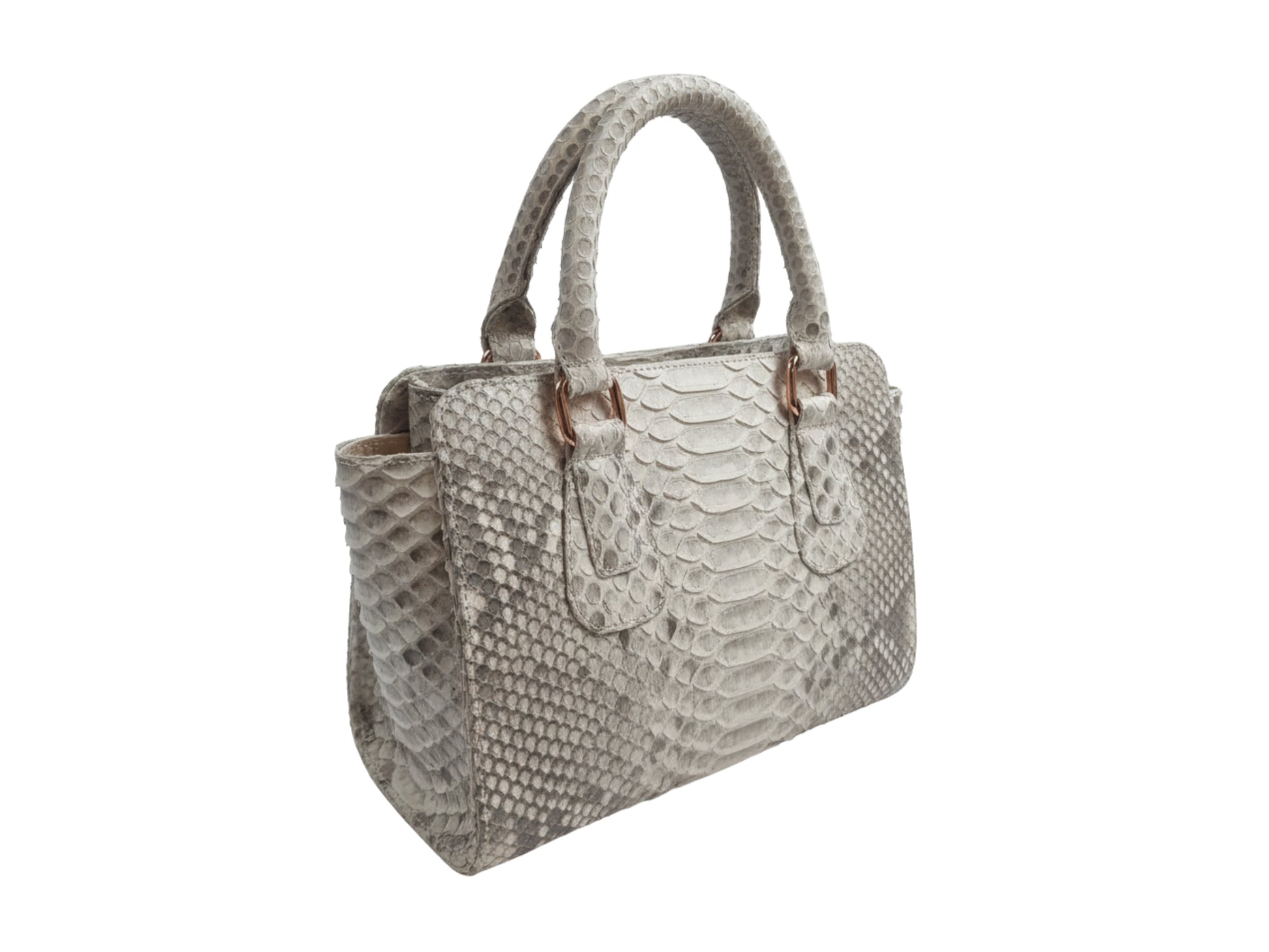 Luxury Genuine Python Snakeskin Leather Women Handbag: Elegant Designer Tote Bag