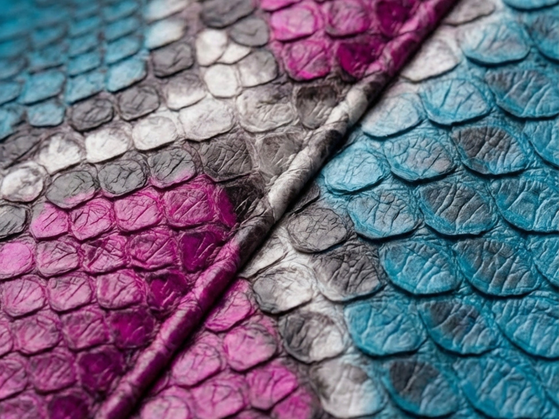 Turquoise Magenta Python Snakeskin Jacket