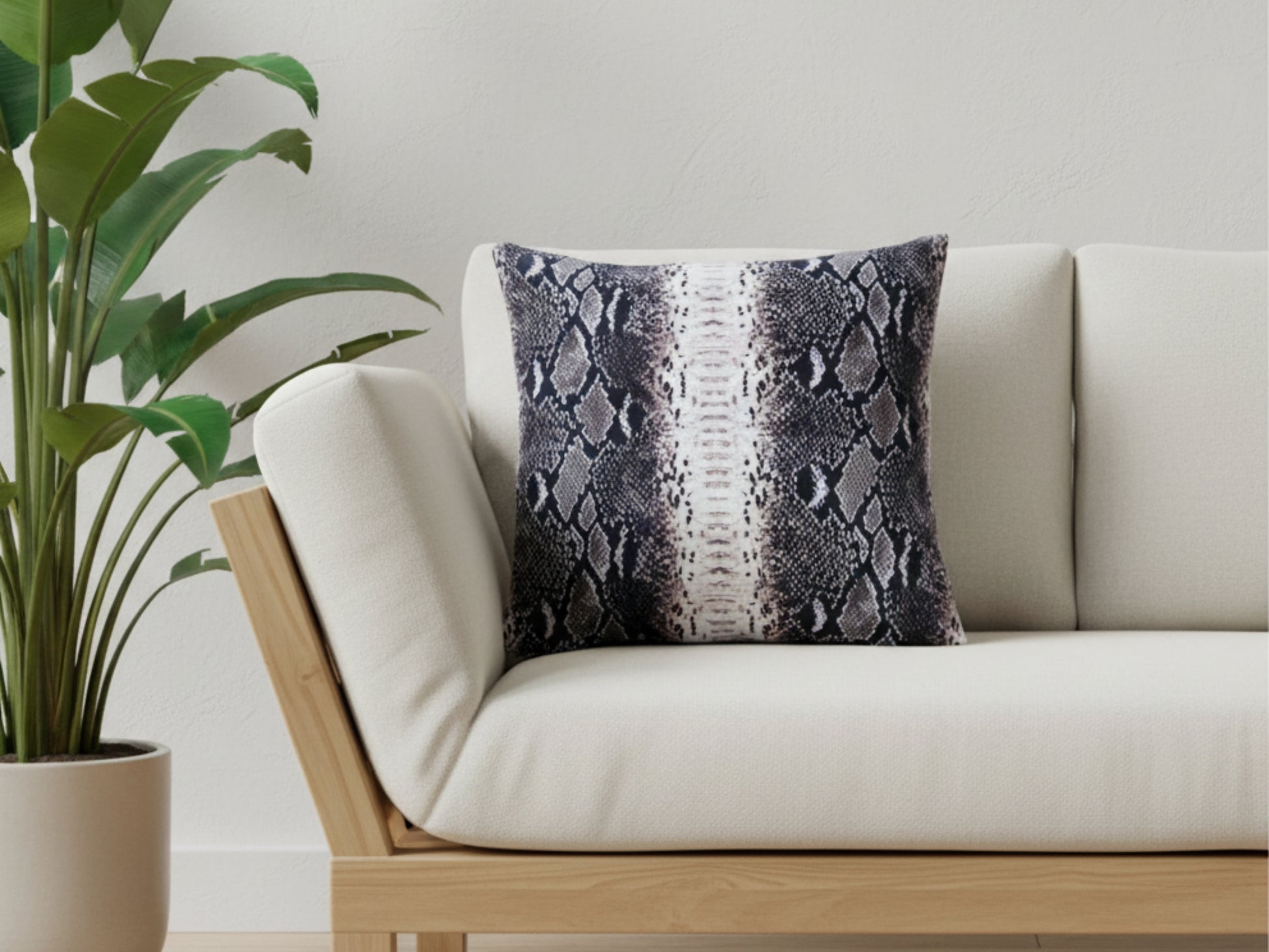 Genuine Python Snakeskin Sofa Cushion Covers