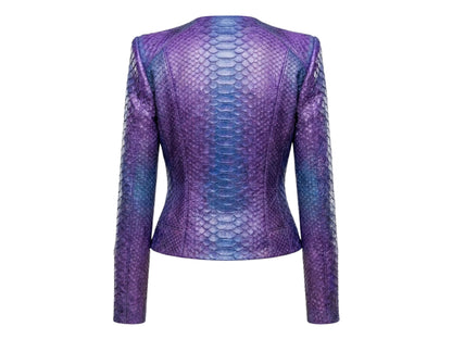 Purple Blue Python Snakeskin Jacket