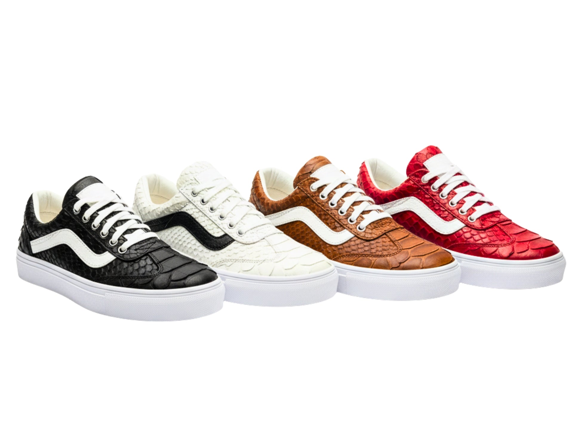 Genuine Python Leather Sneakers: Handmade Unisex Snakeskin Tie Shoes