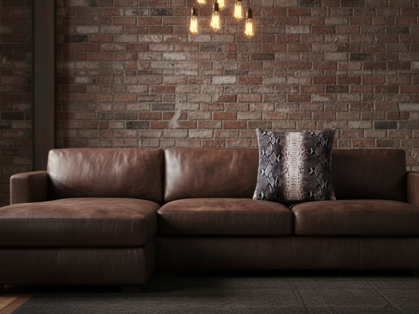 Genuine Python Snakeskin Sofa Cushion Covers