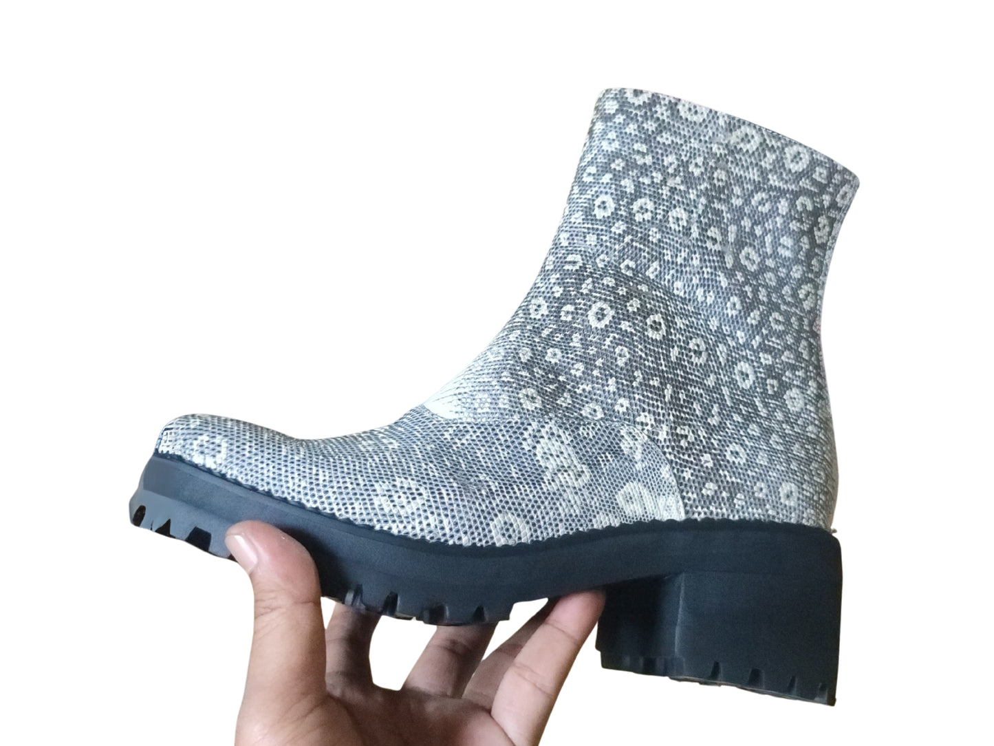 Genuine Lizard Skin Leather Boots - 1