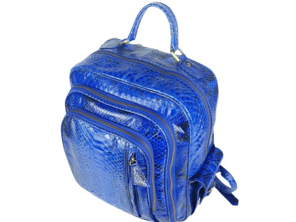 Blue Snakeskin Backpack 2