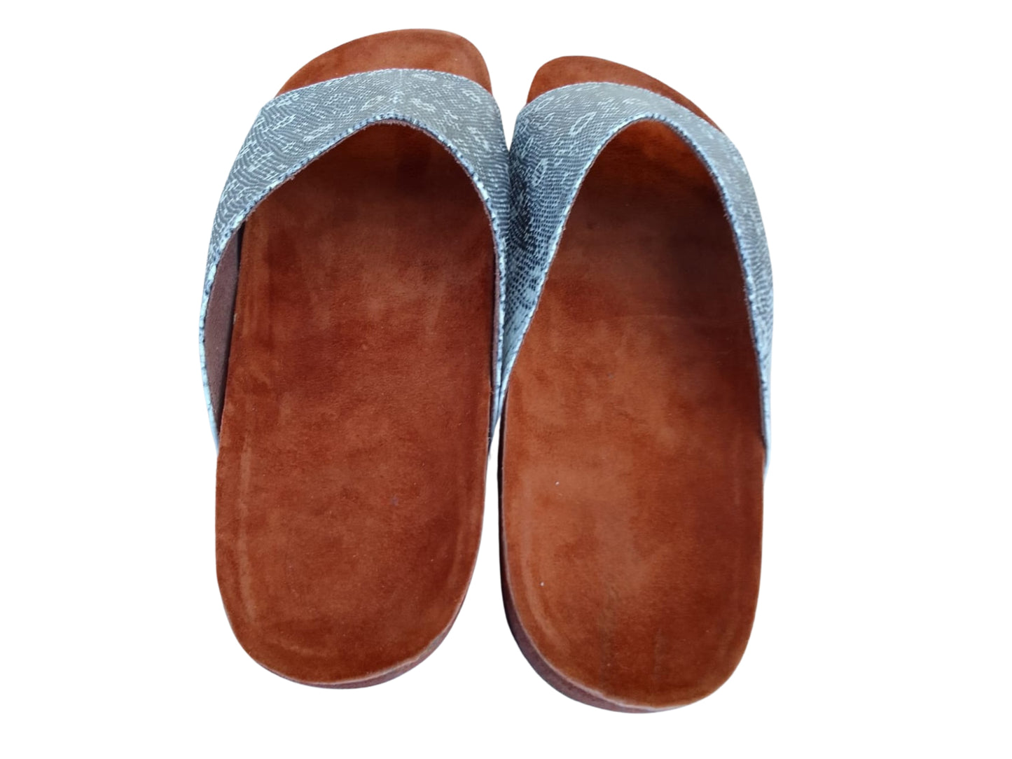 Lizard Skin Slide Leather Sandals - 2