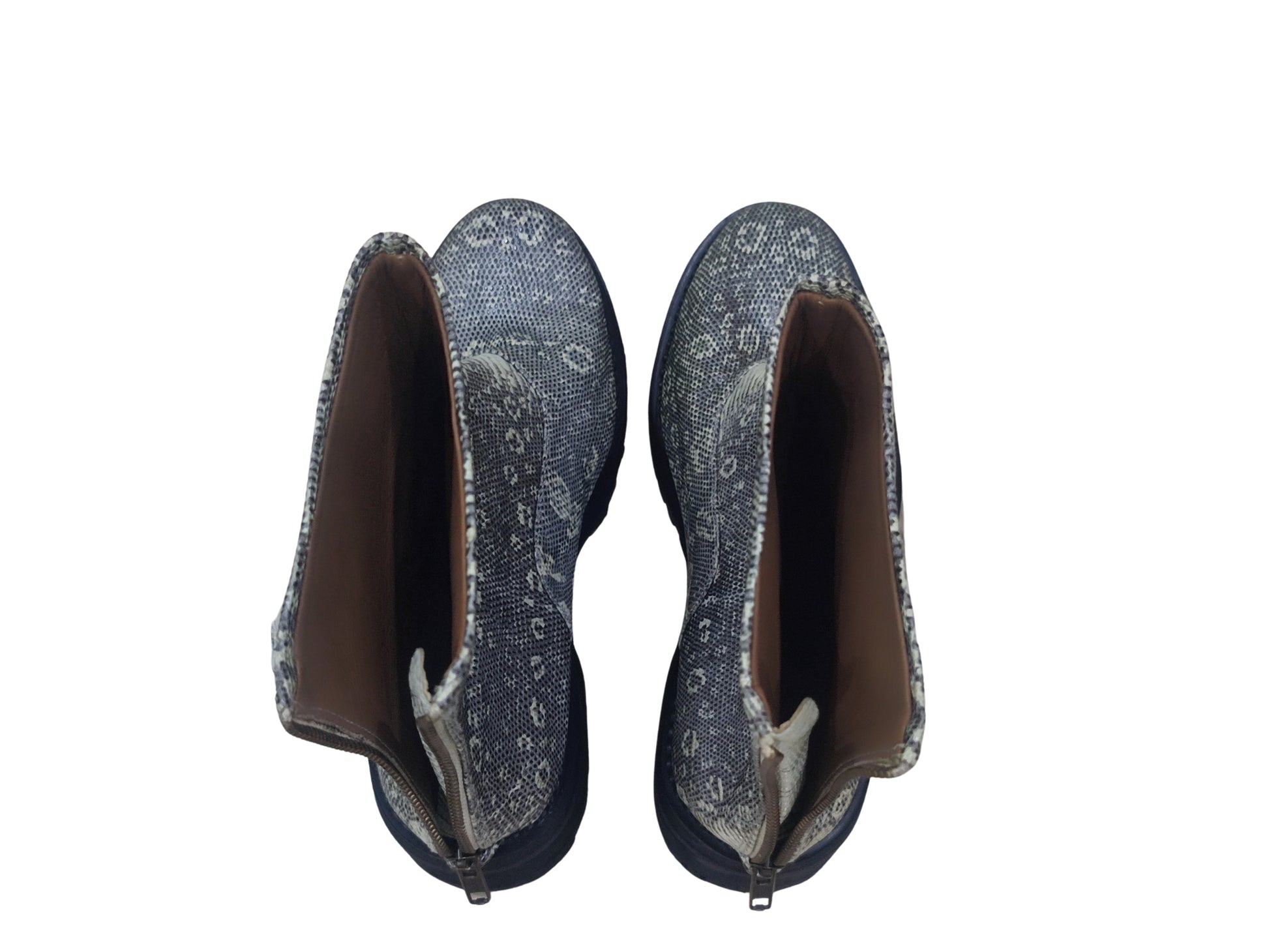 Genuine Lizard Skin Leather Boots - 2