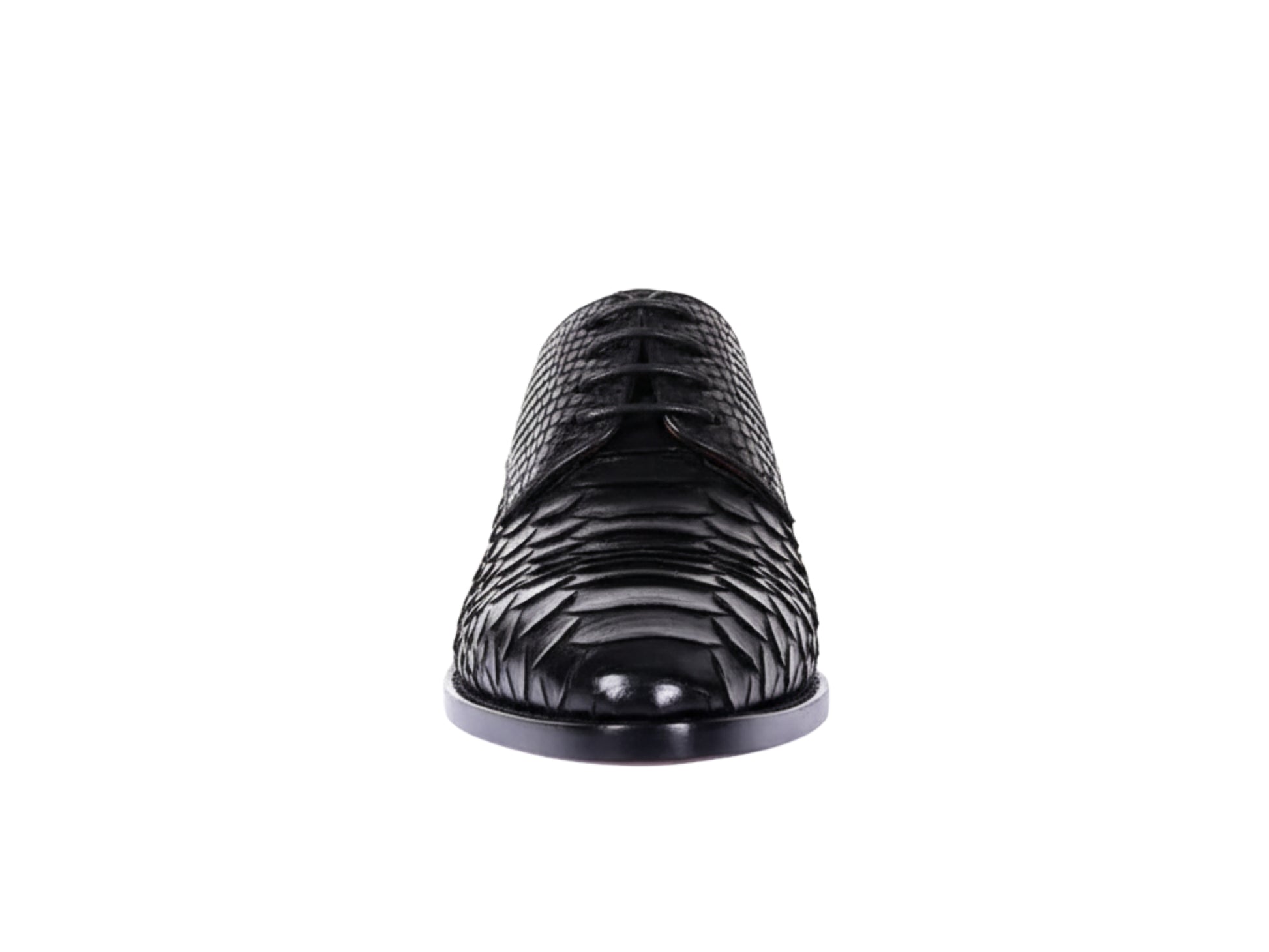 Genuine Black Python Snakeskin Oxford Shoes for Men: Handmade Exotic Leather Dress Shoes