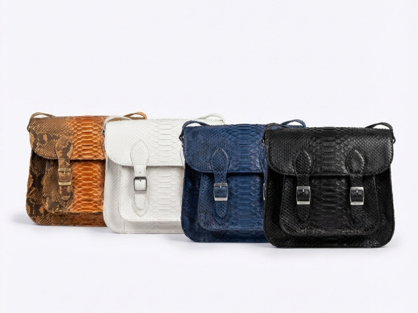 Genuine Python Snakeskin Messenger Bag