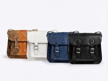Genuine Python Snakeskin Messenger Bag