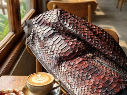 King Scales Snakeskin Bomber Jacket
