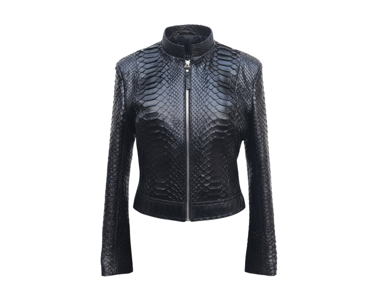 Genuine Python Snakeskin Women Biker Jacket