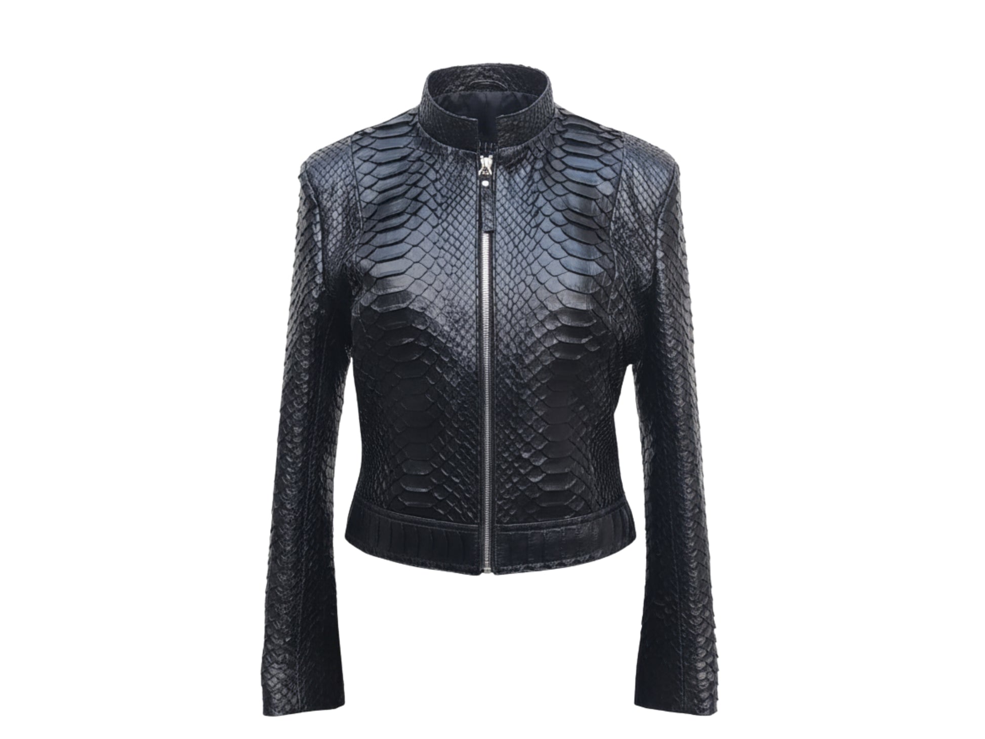 Genuine Python Snakeskin Women Biker Jacket