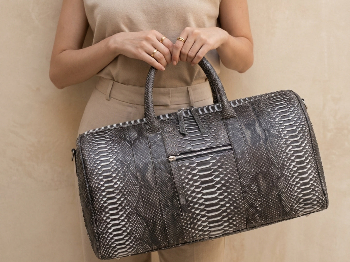 Python Snakeskin Gradation Black Weekender