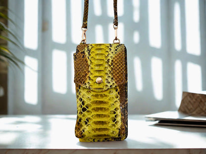 Cell Phone Case Crossbody Wallet Purse - yellow color