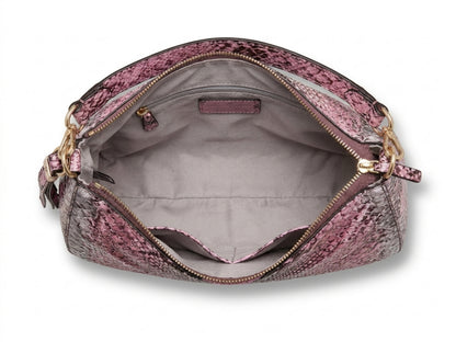 Pink Python Hobo Purse