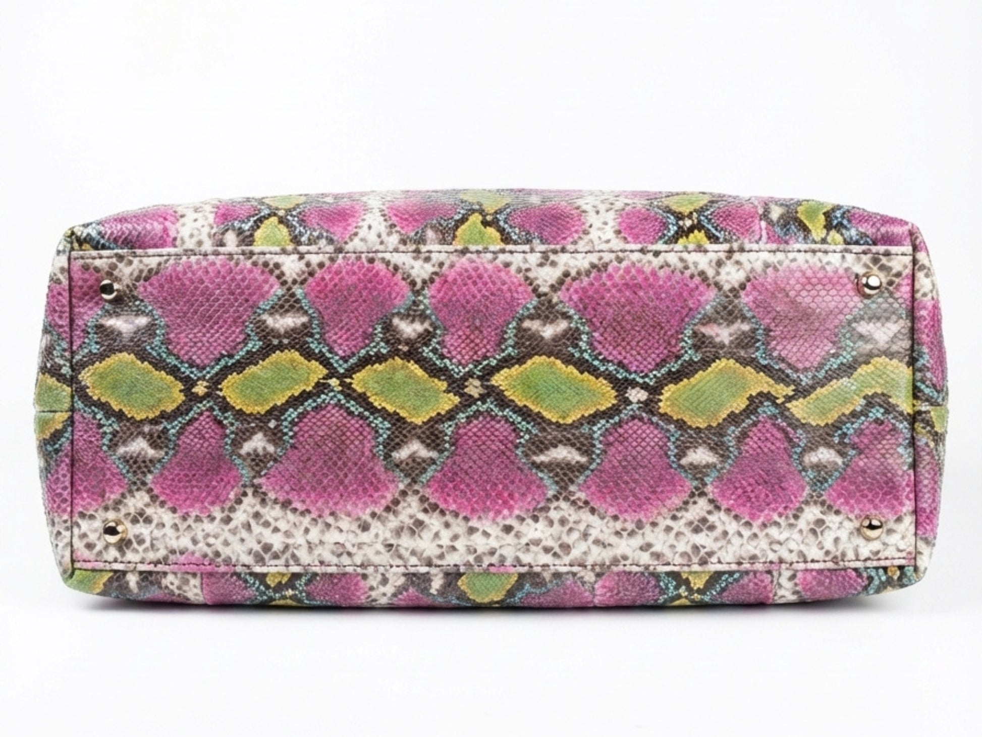 Multi Color Snakeskin Tote Bag – Large Shoulder Purse