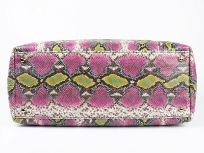 Multi Color Snakeskin Tote Bag – Large Shoulder Purse