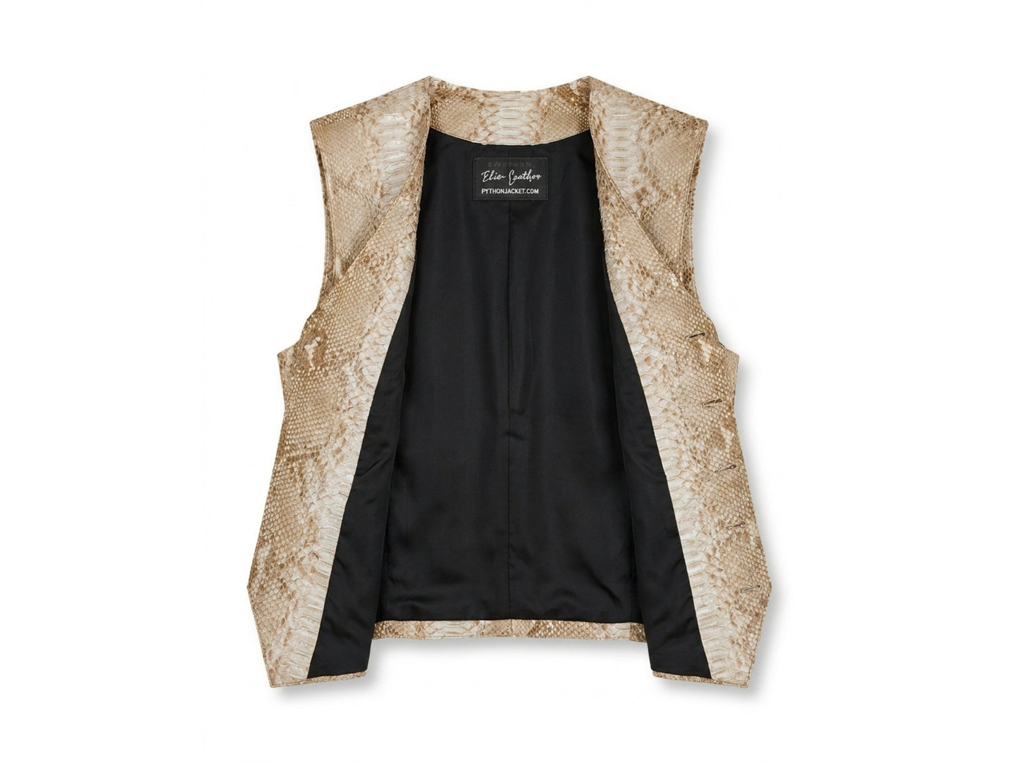 Genuine Python Snakeskin Leather Vest: Himalayan Waistcoat