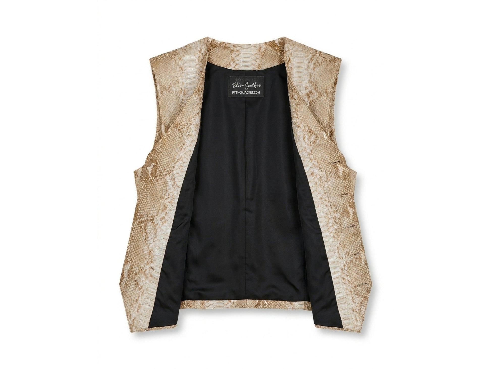 Genuine Python Snakeskin Leather Vest: Himalayan Waistcoat