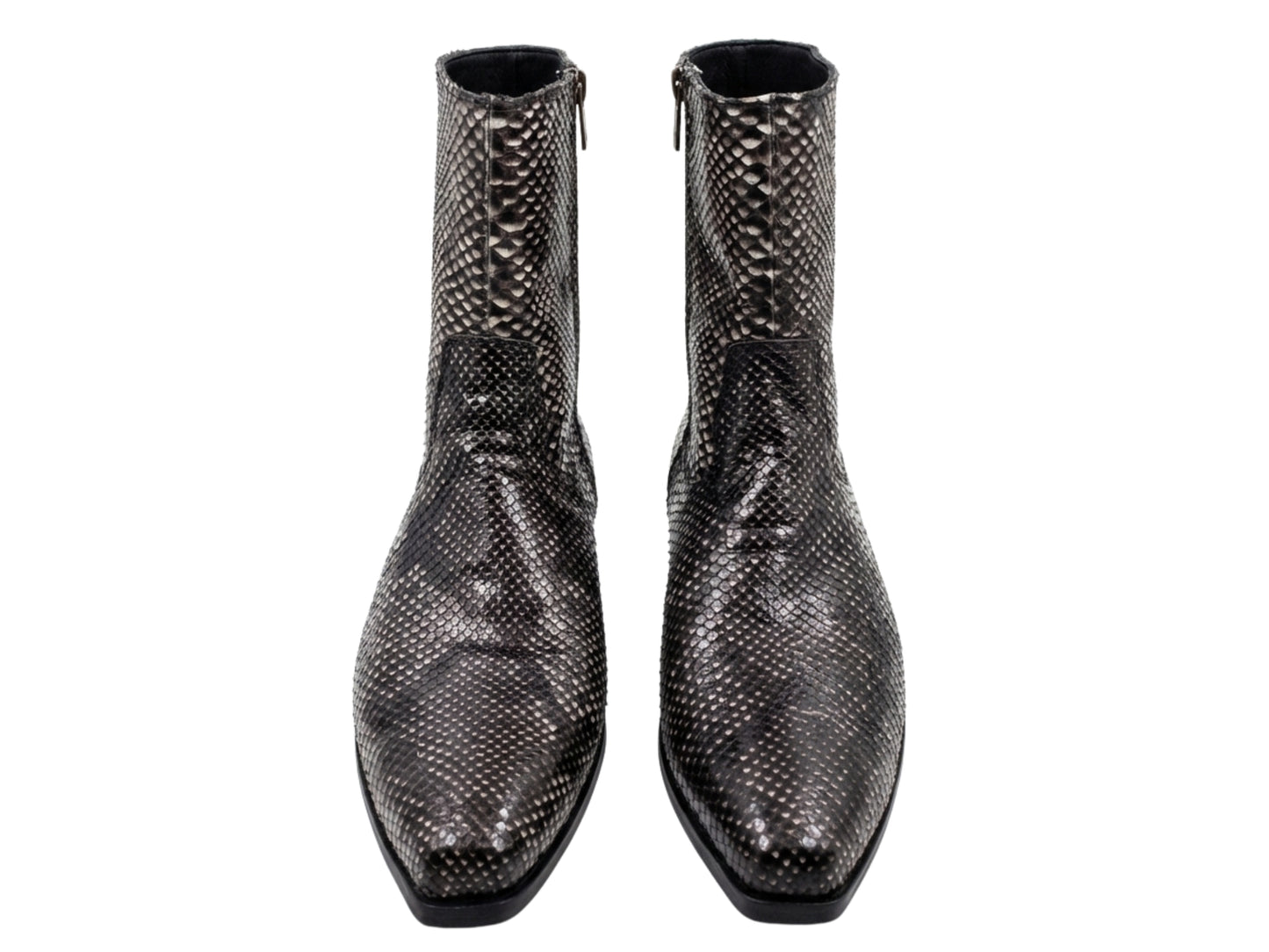 Black Python Snakeskin Boots