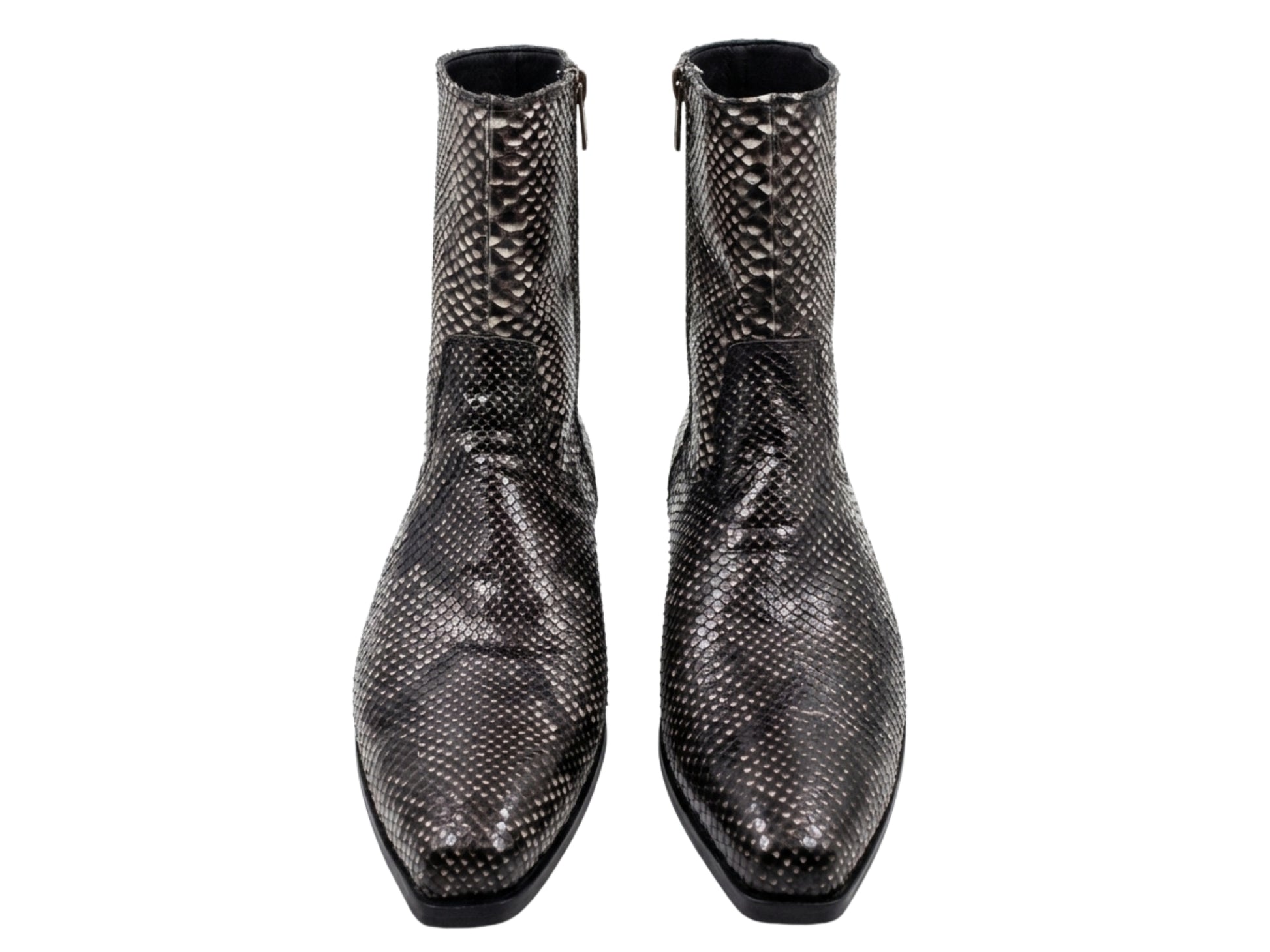Black Python Snakeskin Boots