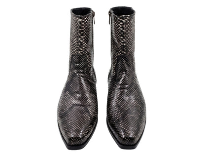 Black Python Snakeskin Boots