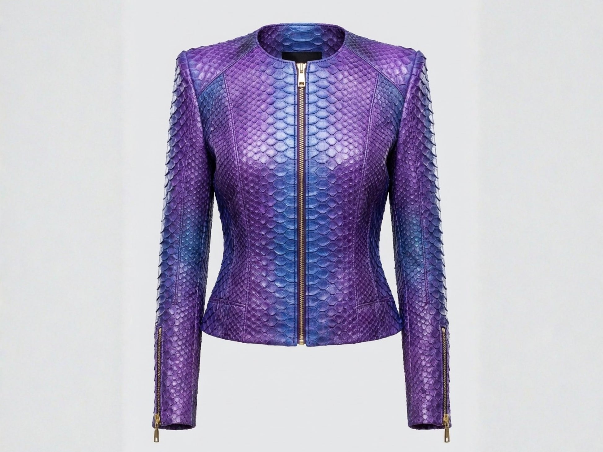 Purple Blue Python Snakeskin Jacket