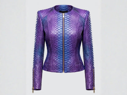 Purple Blue Python Snakeskin Jacket