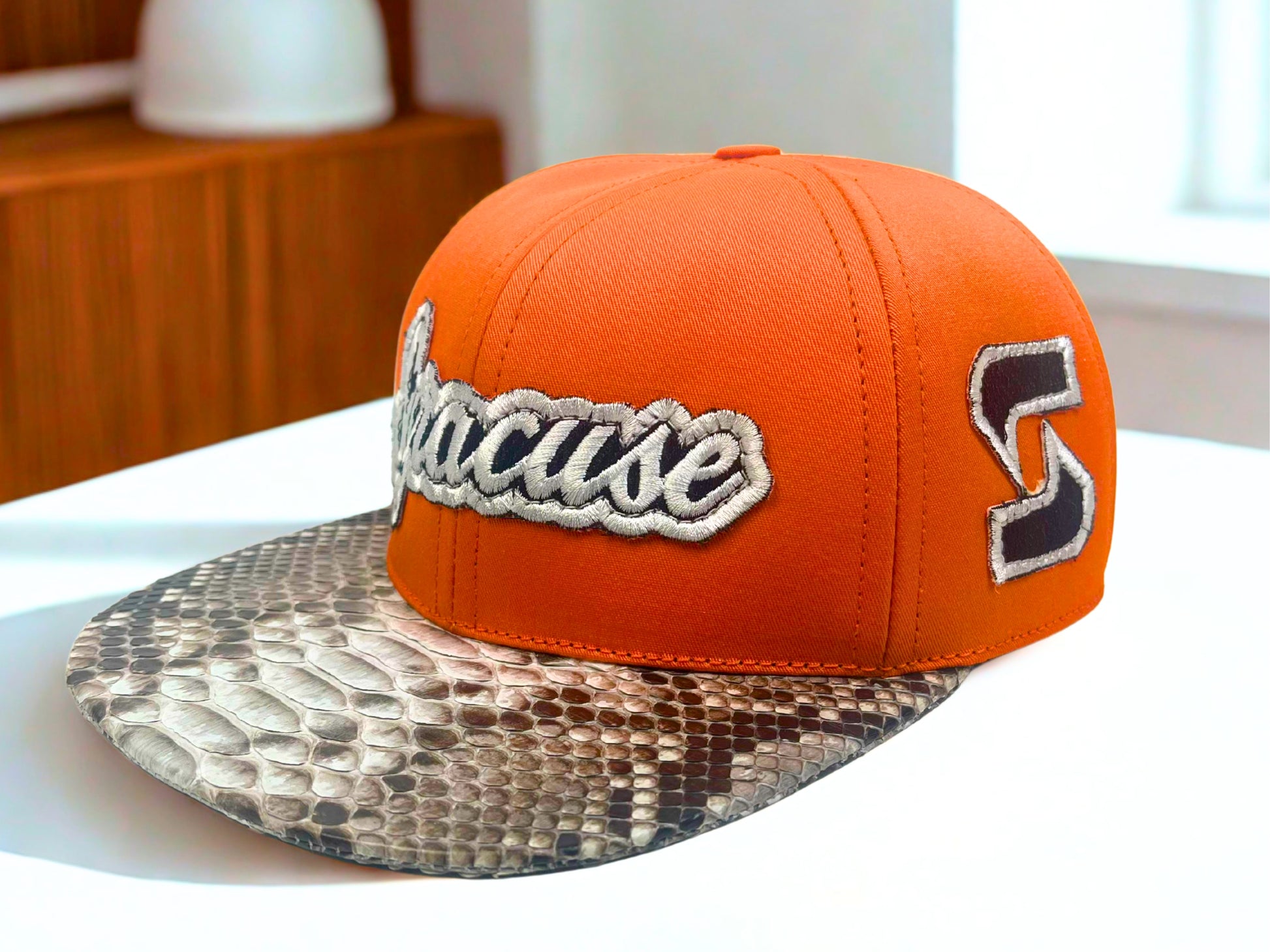 Syracuse Embroidered Snakeskin Hat - 1