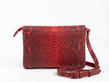 Genuine Python Snakeskin Tassel Clutch