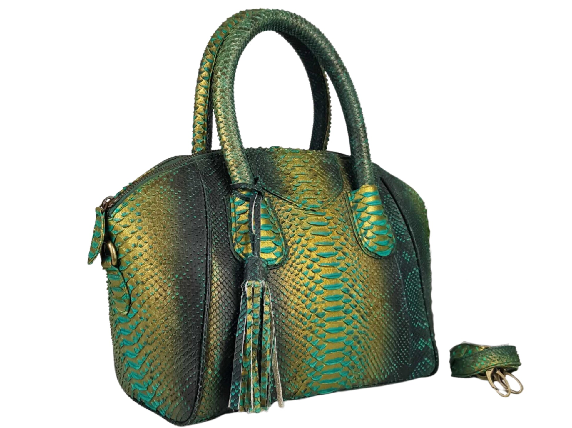 sage green - Gavinci Genuine Python Snakeskin Leather Bag for Women