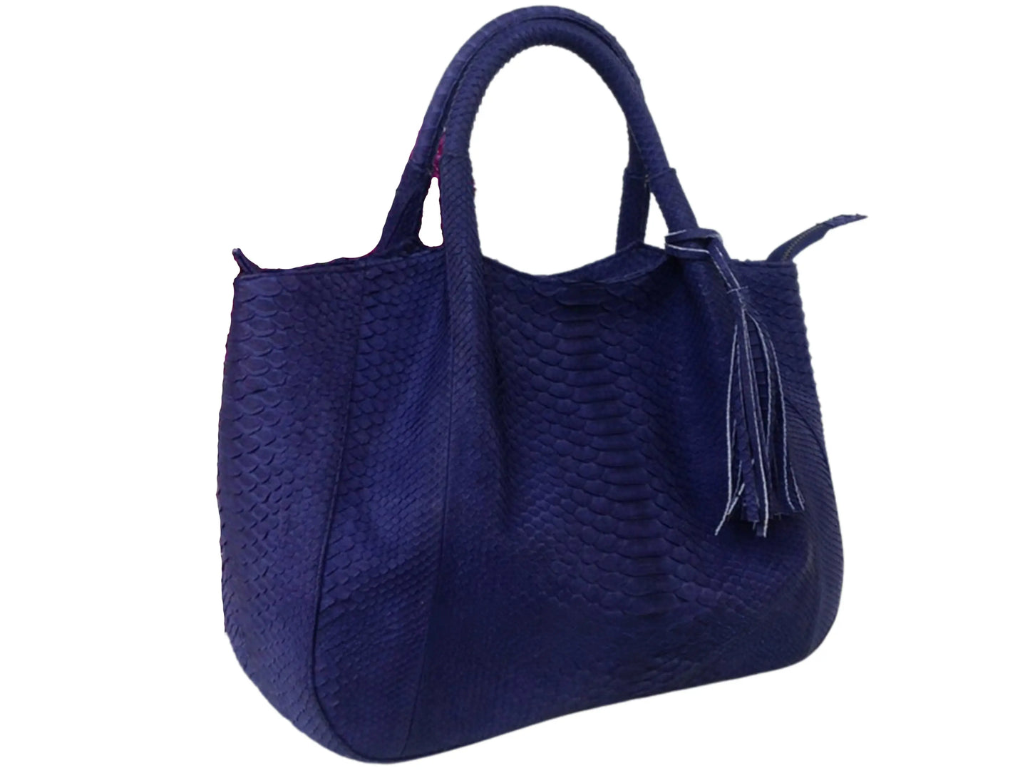 Blue - Snake Skin Shoulder Bag