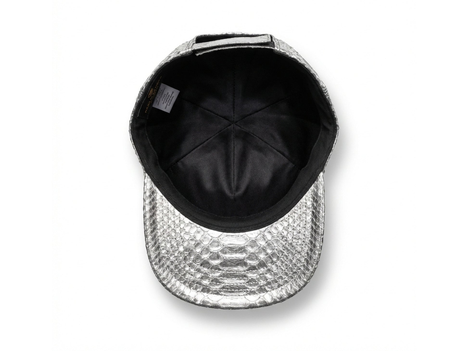Metallic Silver & Gold Genuine Python Snakeskin Hat