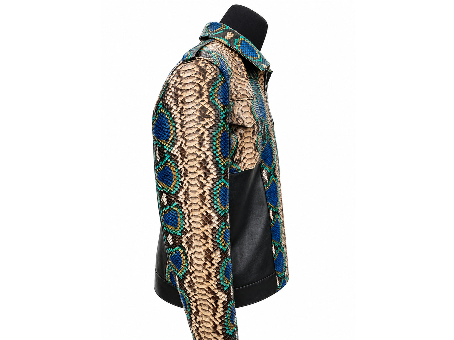 Multi Color Python Snakeskin Jacket