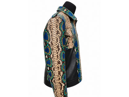 Multi Color Python Snakeskin Jacket