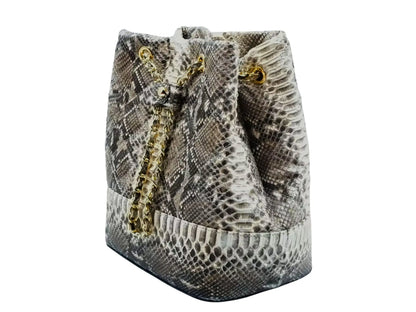 Drawstring Bucket Bag - Python Jacket by LFM Fashion