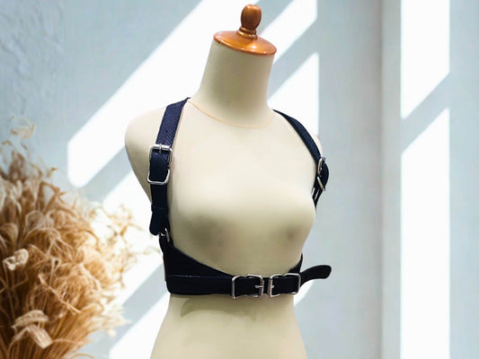 Y Strap Snakeskin Leather Waist Harness - LFM Fashion