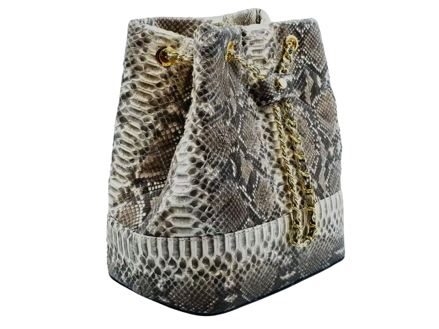 Drawstring Bucket Bag - Python Jacket by LFM Fashion