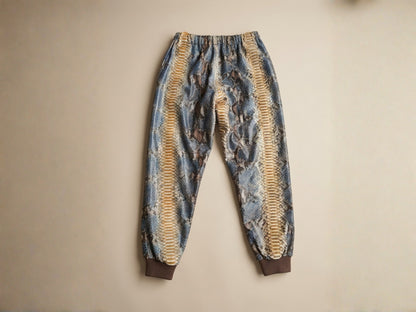 Python Snakeskin Tracksuit: Genuine Fox Fur Hoodie
