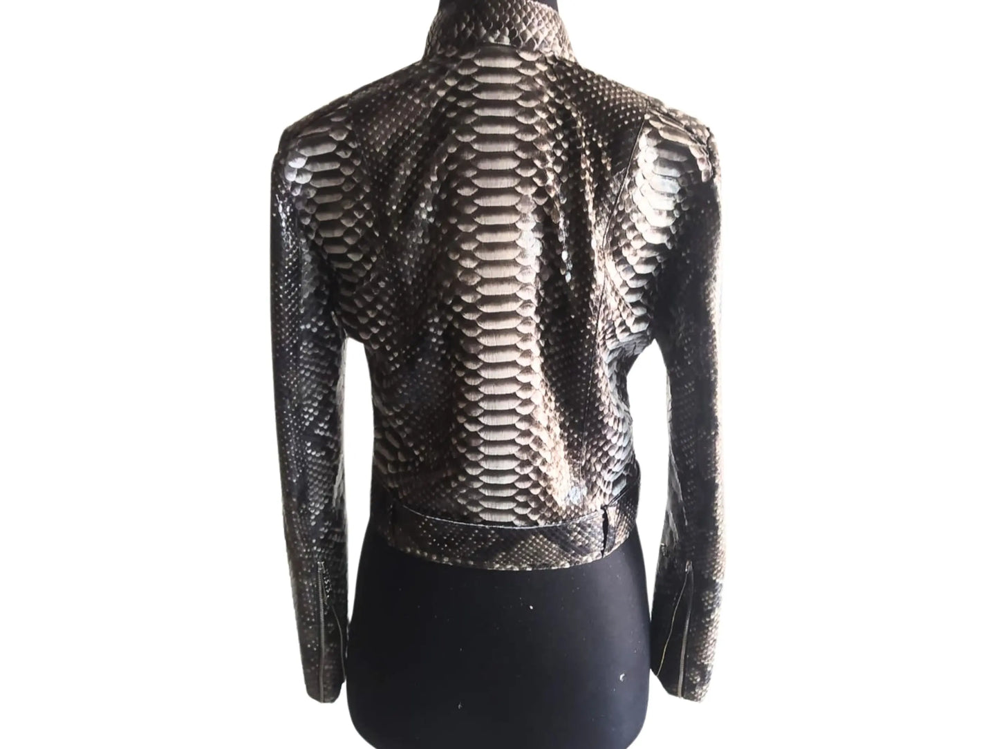 Slim fit Motorcycle Leather Jacket for Women - Python Jacket by LFM Fashion