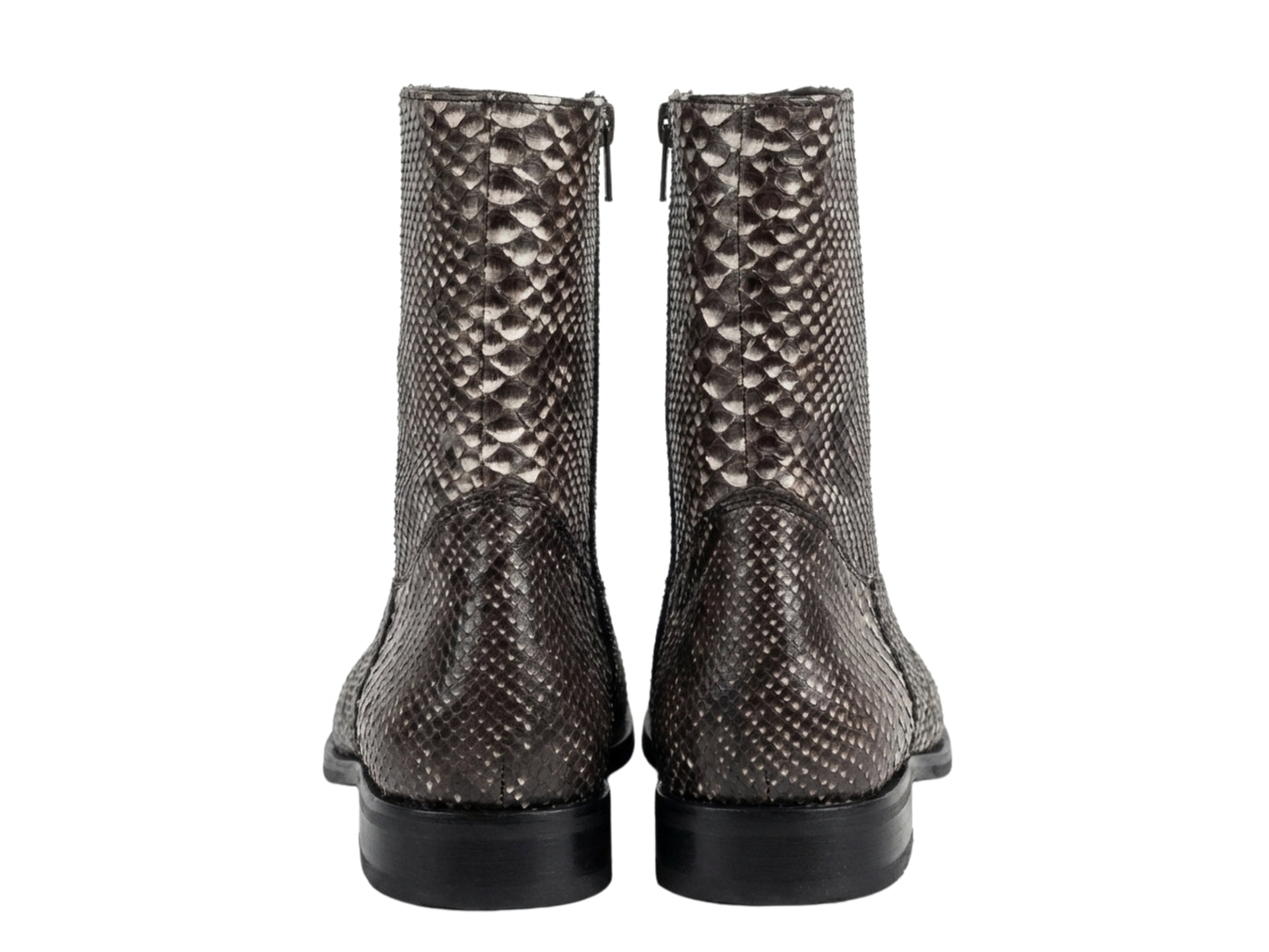 Black Python Snakeskin Boots