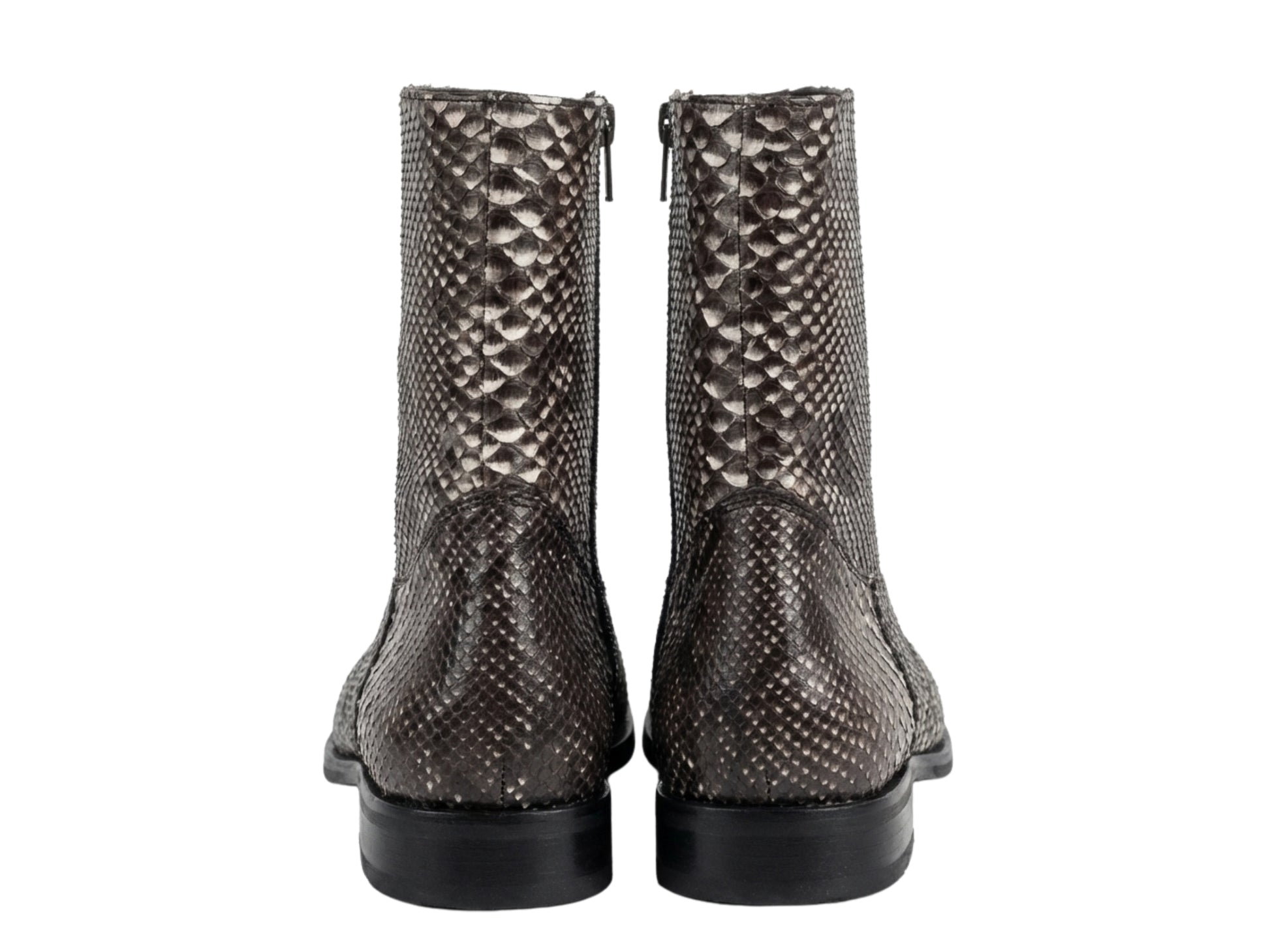 Black Python Snakeskin Boots