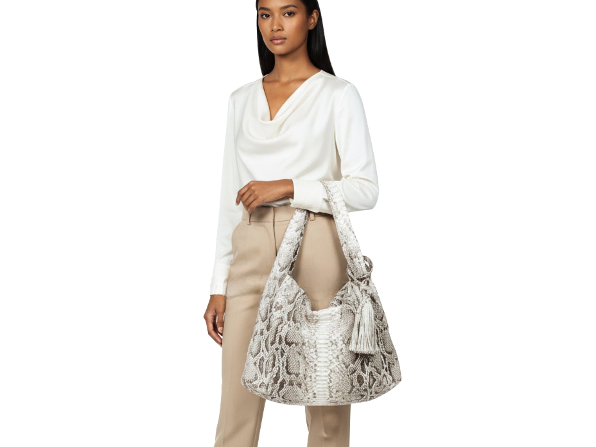 Genuine Python Snakeskin Shoulder Bag for Women