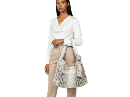 Genuine Python Snakeskin Shoulder Bag for Women