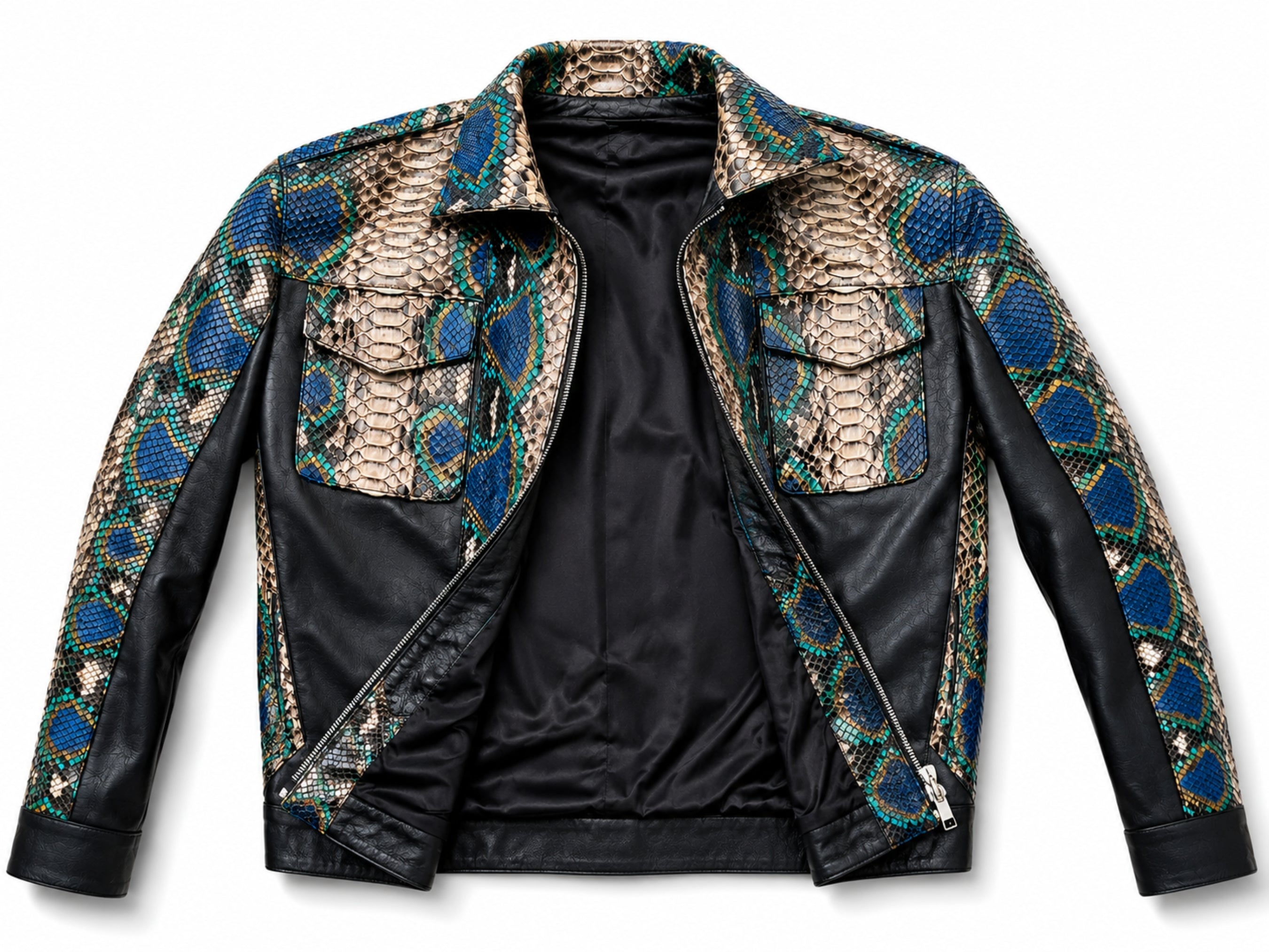 ジャケット・アウター Affliction Pythonjacket Python Snakeskin Jacket: Multi Color | LFM Fashion