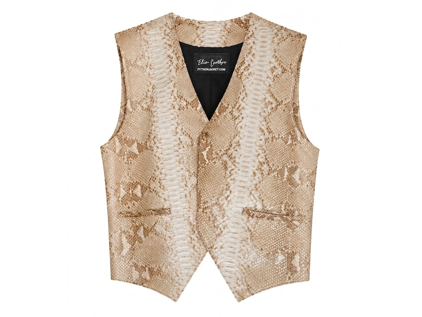 Genuine Python Snakeskin Leather Vest: Himalayan Waistcoat