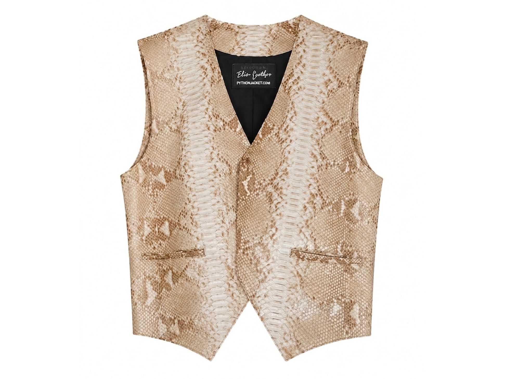 Genuine Python Snakeskin Leather Vest: Himalayan Waistcoat