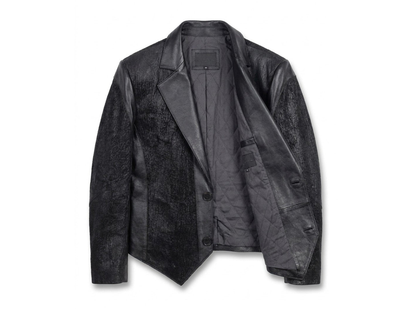 Genuine Shark Skin Suit Dress | Black Leather Blazer Pants