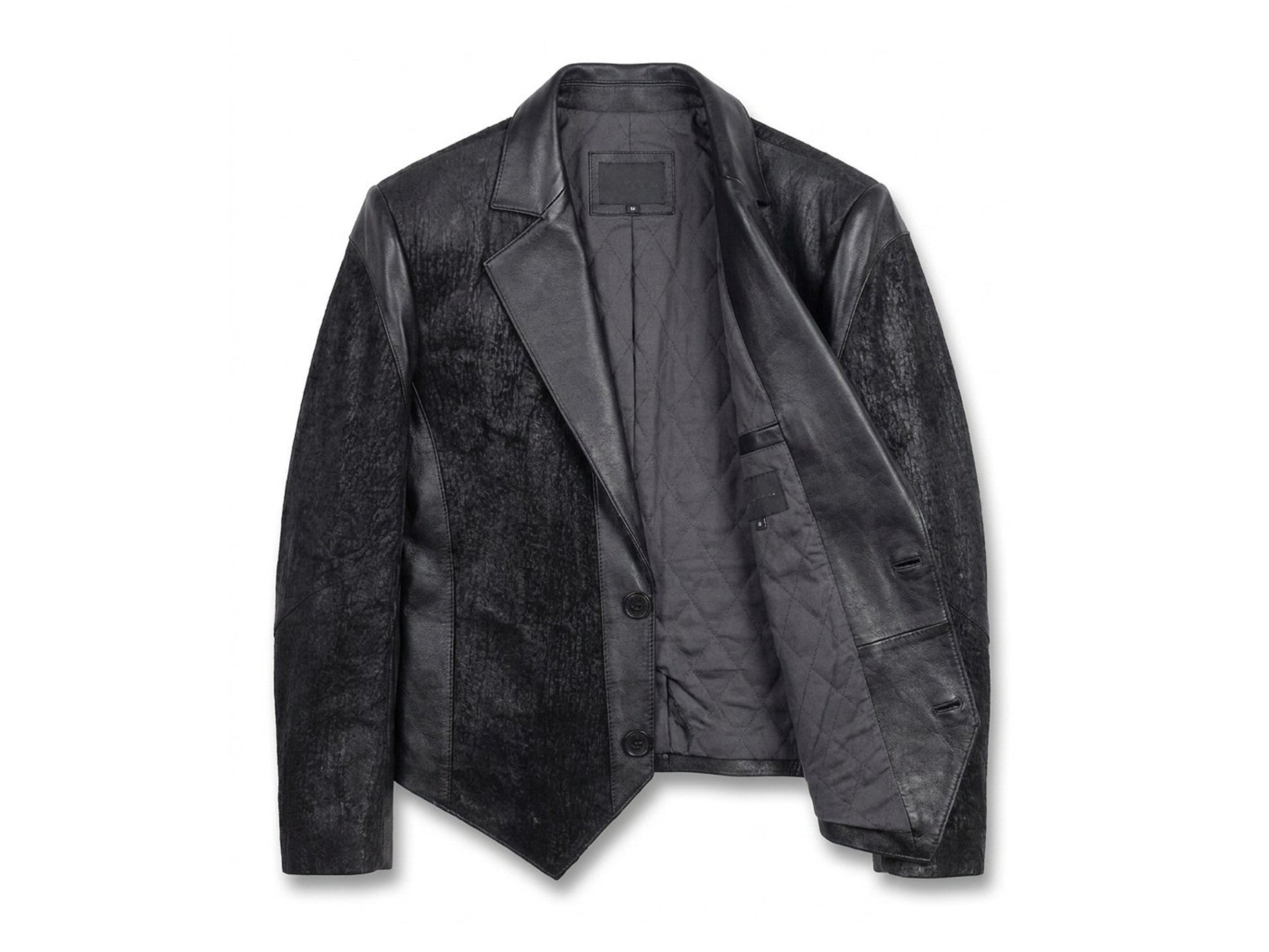 Genuine Shark Skin Suit Dress | Black Leather Blazer Pants
